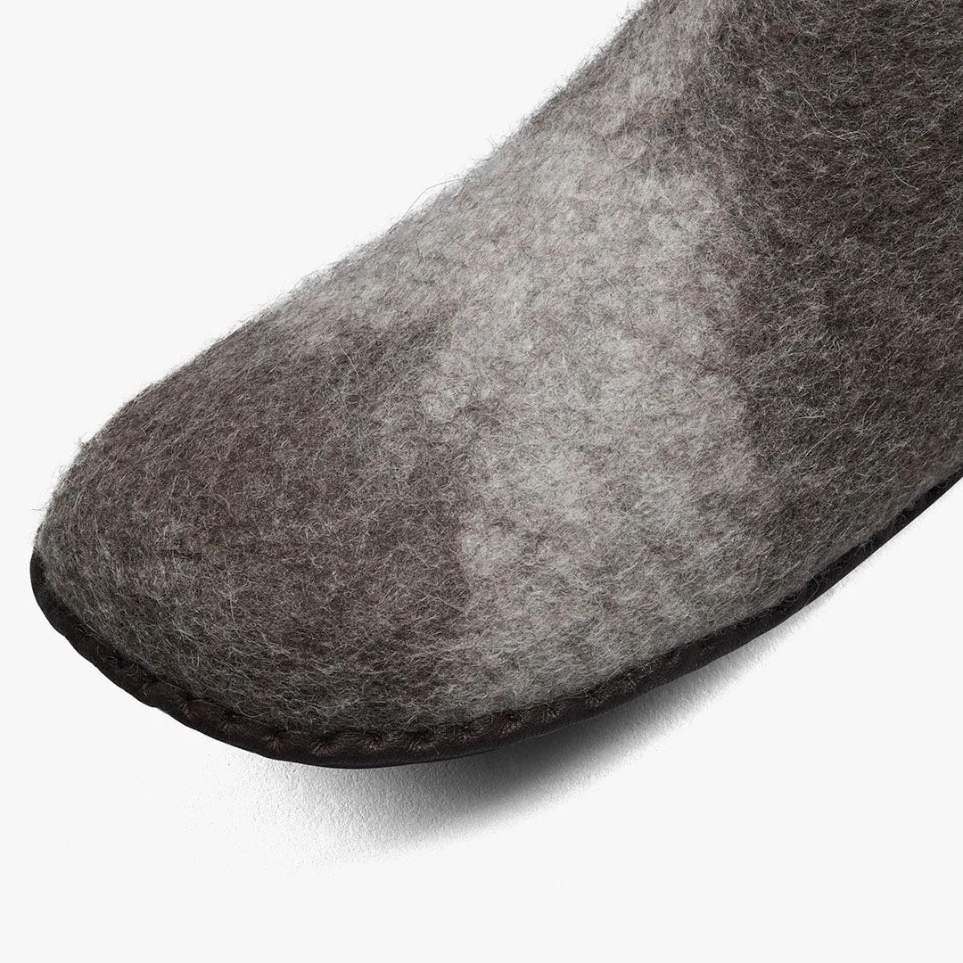 Тапочки Vivobarefoot Mim Felt Slipper II — унисекс, серо-бежевый, фото 6