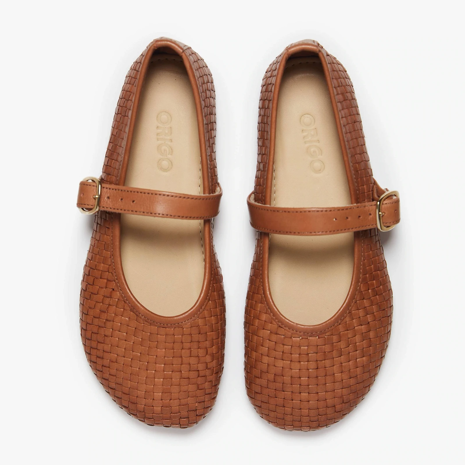Босоногие туфли Origo Intreccio Mary Jane — карамельный, фото 5