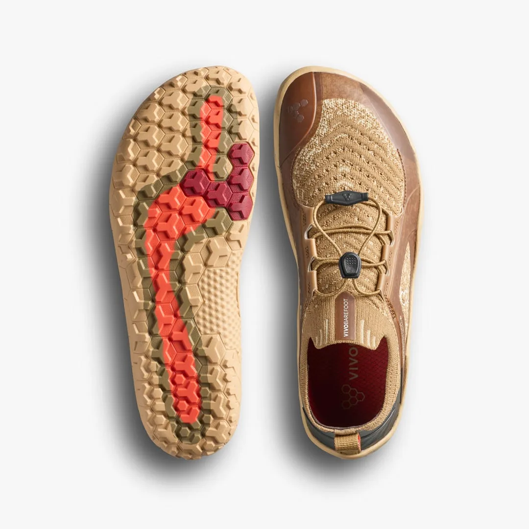 Кроссовки Vivobarefoot Primus Trail Knit FG Grounding — женская модель, песочно-жёлтый, фото 2