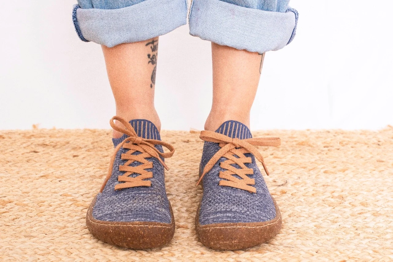 Босоногие кроссовки Sambas the bambas Essence Maris — синий меланж, фото 4