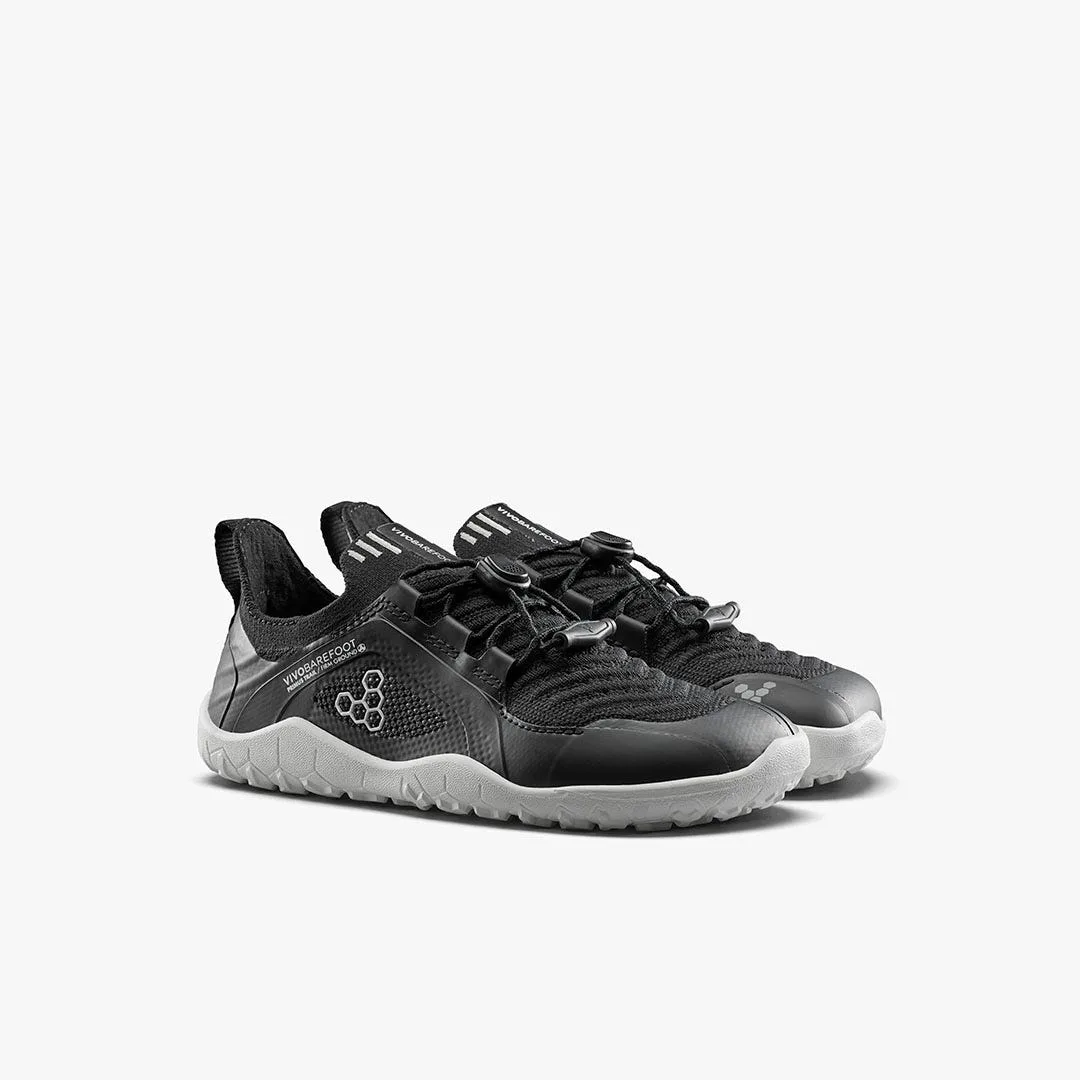 Кроссовки Vivobarefoot Primus Trail Knit FG — детская модель, чёрный, фото 4