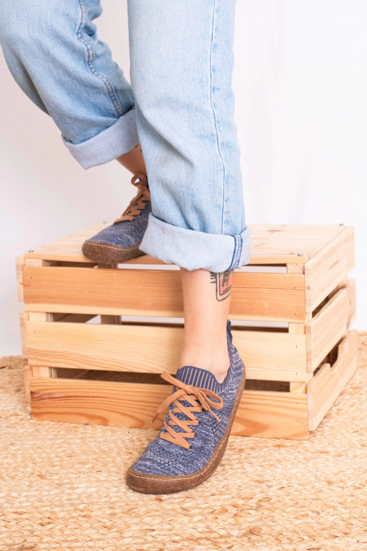 Босоногие кроссовки Sambas the bambas Essence Maris — синий меланж, фото 12
