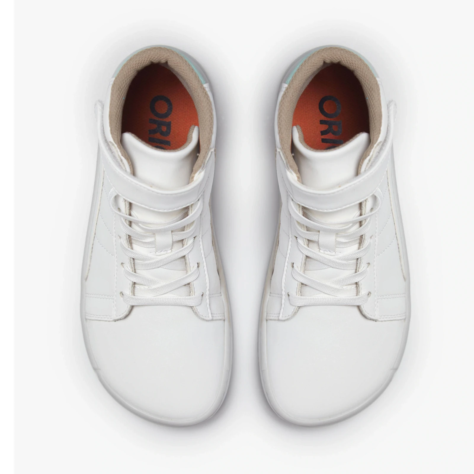 Босоногие кеды Origo High-Top Sneakers — белый с аквамарином, фото 4