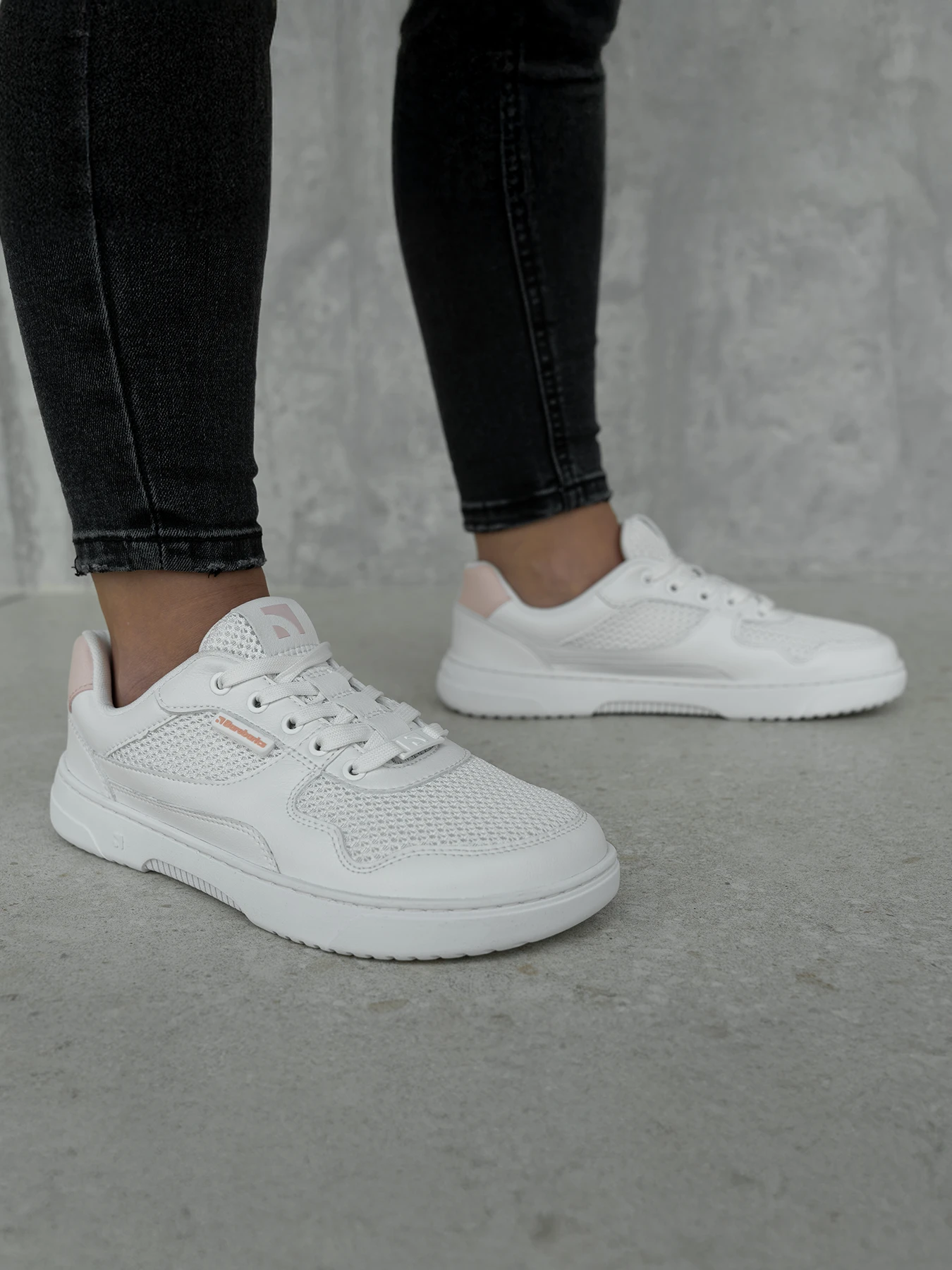 Босоногие кроссовки Barebarics Zing - Fresh - белый и кораллово-розовый, фото 2